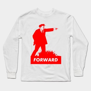 "Forward" Lenin Illustration Long Sleeve T-Shirt